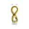 12" Amber Yellow Glass Abstract Infinity Sculpture